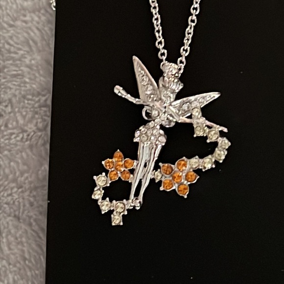 Walt Disney World Swarovski Crystal Tinkerbell Necklace - Picture 2 of 2